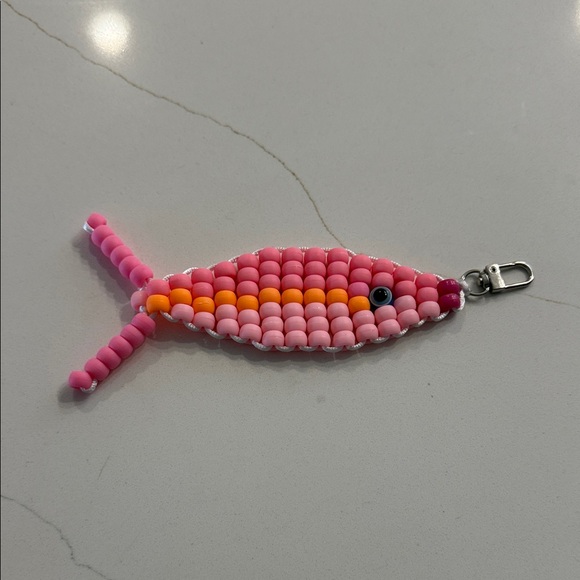 Colorful Beaded Fish Keychain - Picture 1 of 6
